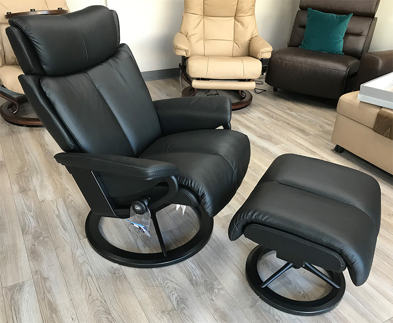 Stressless Signature Steel and Wood Recliner base Ekornes for and Chairs