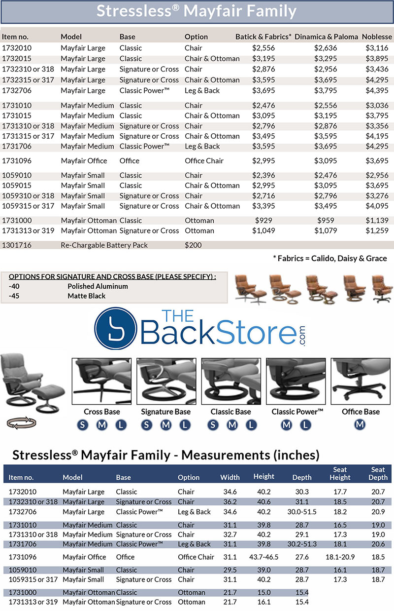 Stressless Mayfair Recliner Chair Dimensions