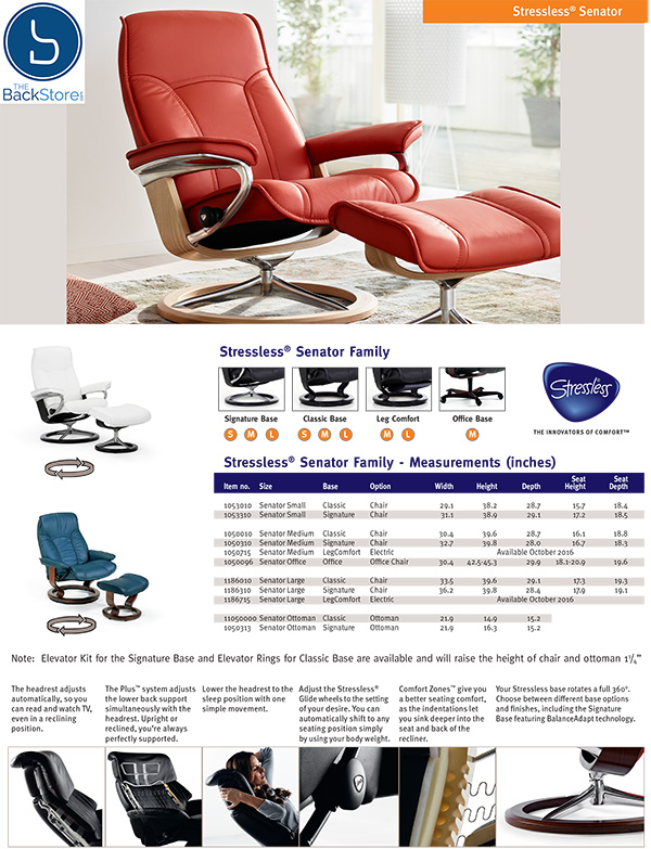 Stressless Governor Paloma Chocolate Leather Recliner Chair and Ottoman by Ekornes