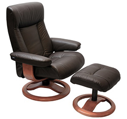 ScanSit 110 Ergonomic Recliner Chair and Ottoman by Hjellegjerde.