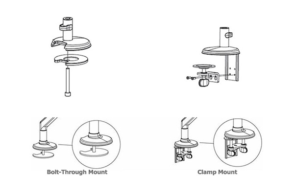 Humanscale M8 Dual Monitor Arm with Crossbar Mounts