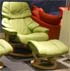 Stressless Vegas Paloma Green Leather Recliner Chair