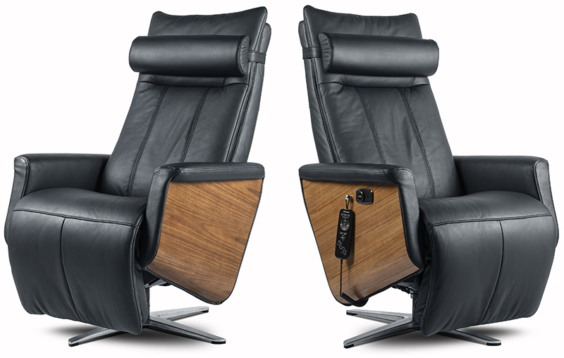 Premium Leather Svago Swivel SV-500 Leather Zero Anti Gravity Recliner Chair