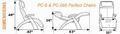 Human Touch Series 1 Classic PC-095 Power Perfect Chair Dimensions