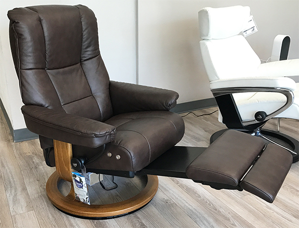 Stressless Mayfair Leg Comfort Paloma Chocolate Leather Recliner Chair by Ekornes