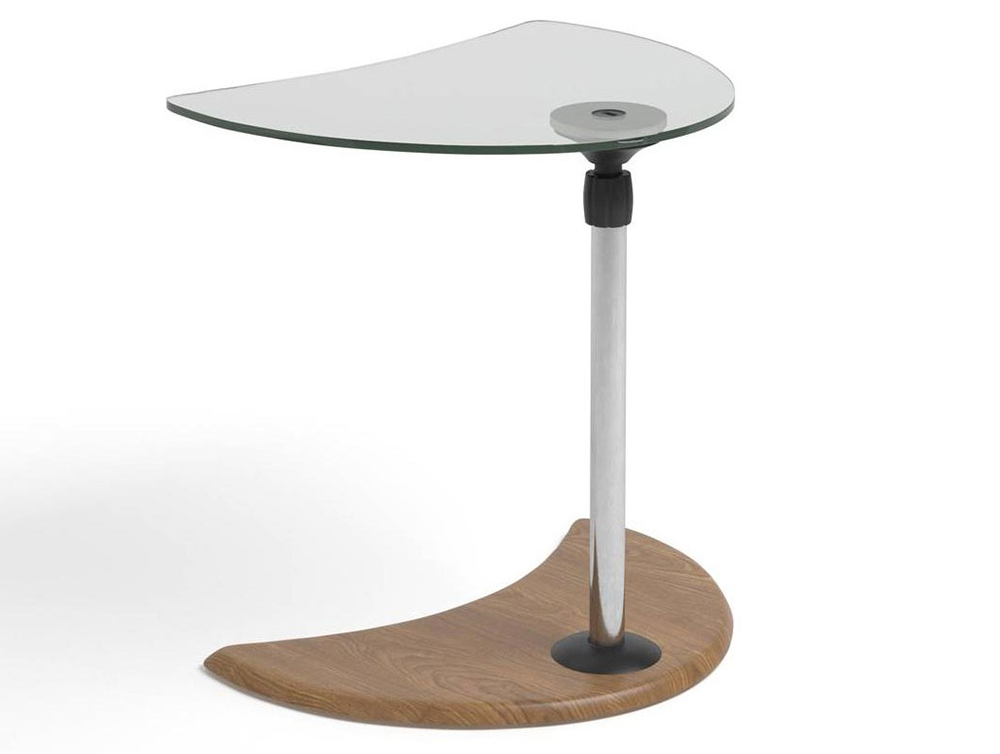 Adjustable side table for recliner top