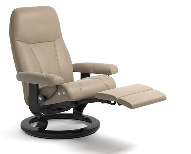 Chair Classic Consul Stressless Lounger Chair. Recliner Ergonomic Power LegComfort Recliner Base Consul