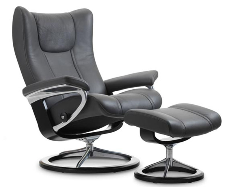 Stressless wing classic recliner cheap & ottoman