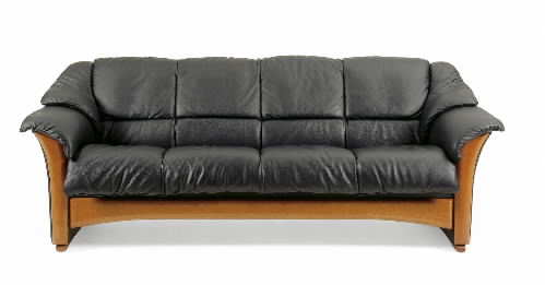 Stressless Oslo 4 Seat Black Leather Sofa, Couch, LoveSeat and Chair by Ekornes