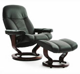 Stressless Consul Recliner Chair and Ottoman by Contemporary Ekornes Furniture