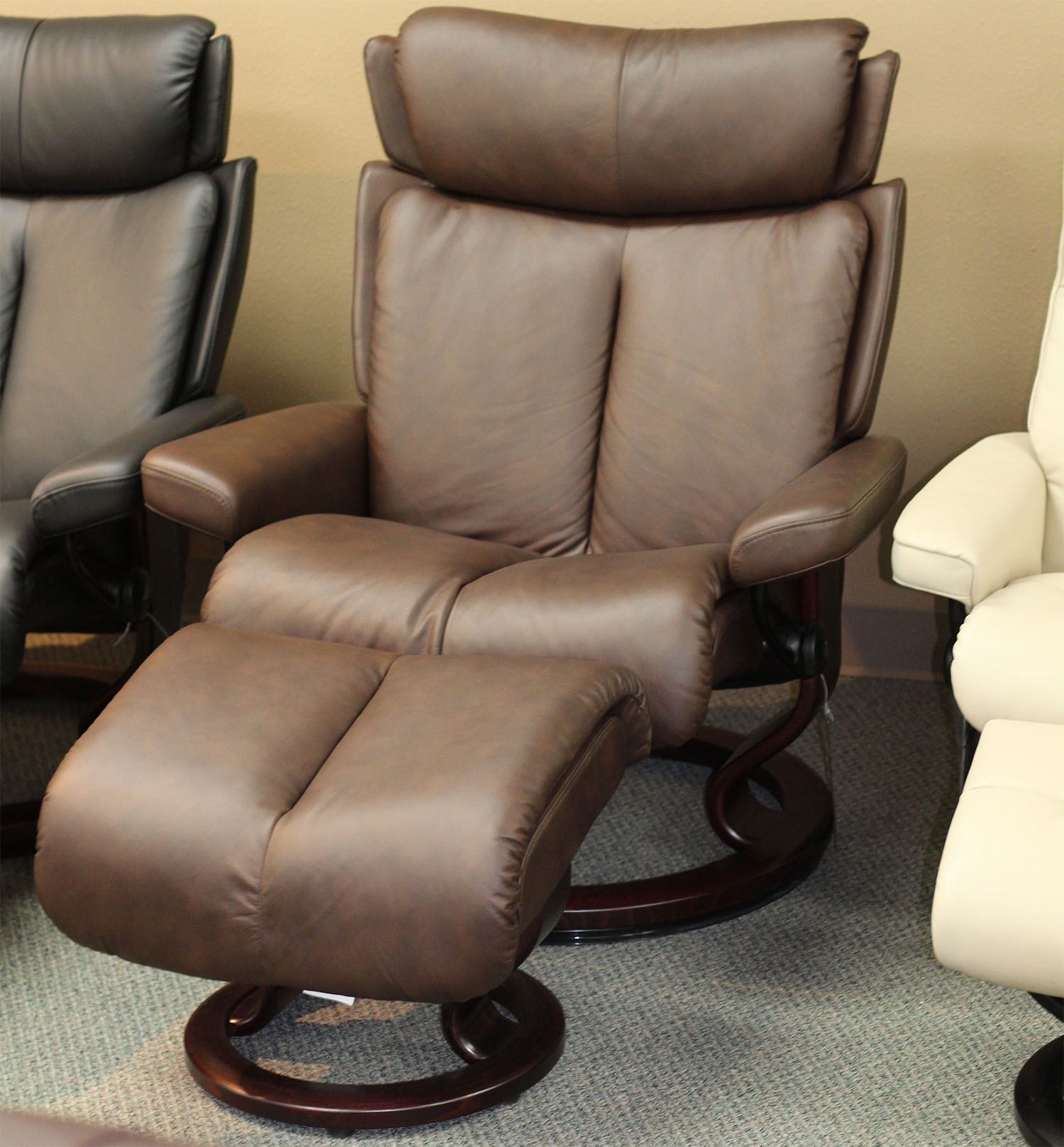 Stressless Magic Paloma Chocolate Leather by Ekornes Stressless Magic