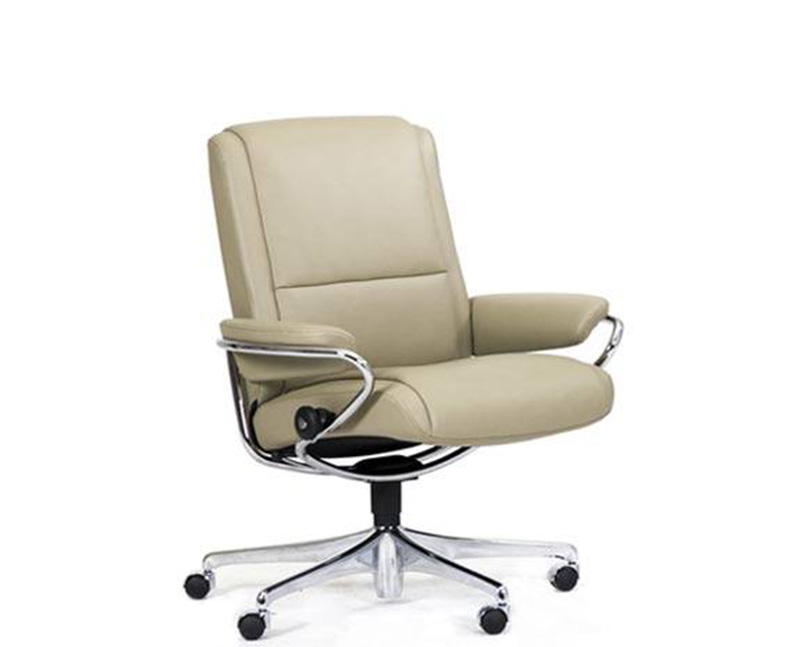 Ekornes Stressless Paris Low Back Leather Office Desk Chair Ekornes Stressless Paris Low Back