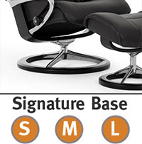 Stressless Signature Steel and Wood Base