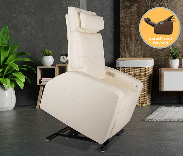 Human Touch Laevo ZG Zero Gravity Massage Chair Recliner with Lift Assist 