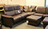 Paradise Royalin Dark Brown Leather Sectional Sofa