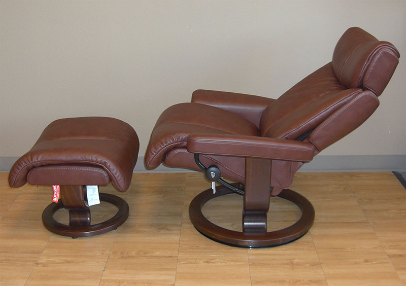 Stressless Magic Royalin Brown Leather Chair