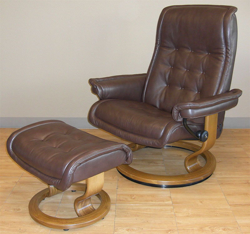 Stressless Royal Royalin Dark Brown Leather Chair