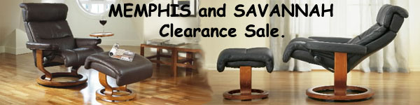 Stressless Memphis and Savannah Recliner Sale 