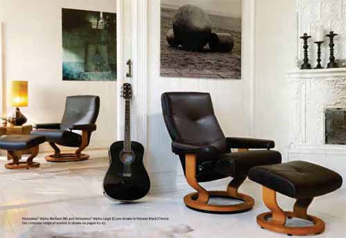 Stressless Relciner Chairs by Ekornes Alpha