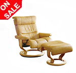 Stressless Savannah Recliner Chair and Ottoman by Modern Ekornes Furniture