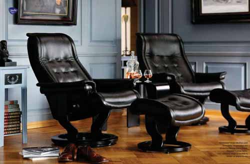 Stressless Recliners Chairs  Stressless Royal Recliner Black Leather by Ekornes